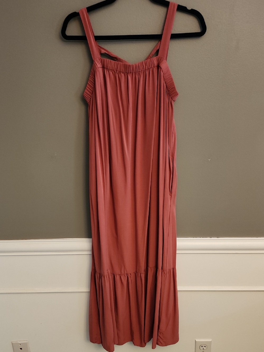 Old Navy Mauve Pink Maxi Dress with Ruffle Hem